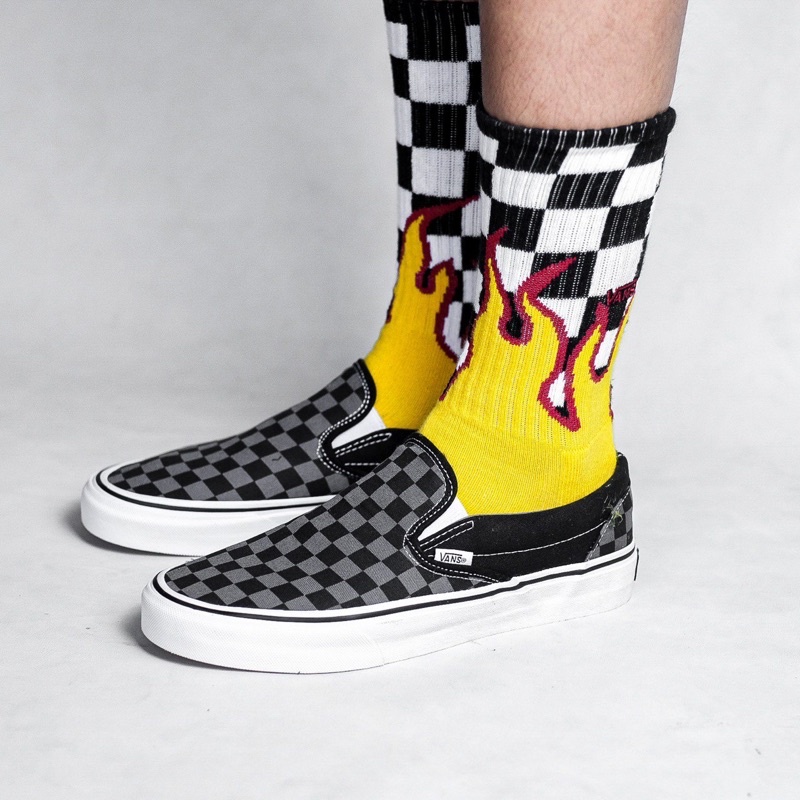 vans slip on checkerboard black/pewter