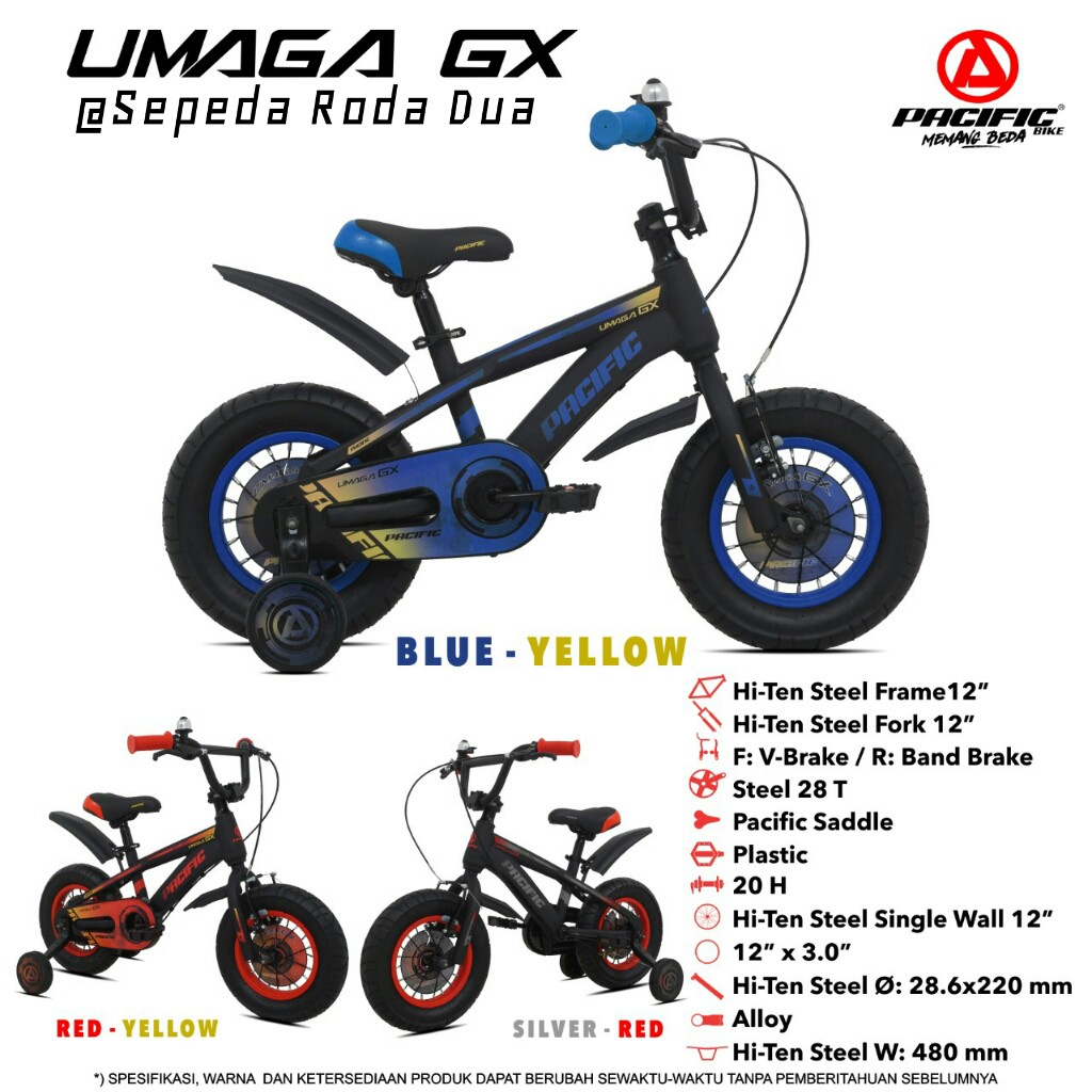 Sepeda BMX 12" Pacific Steel Umaga GX