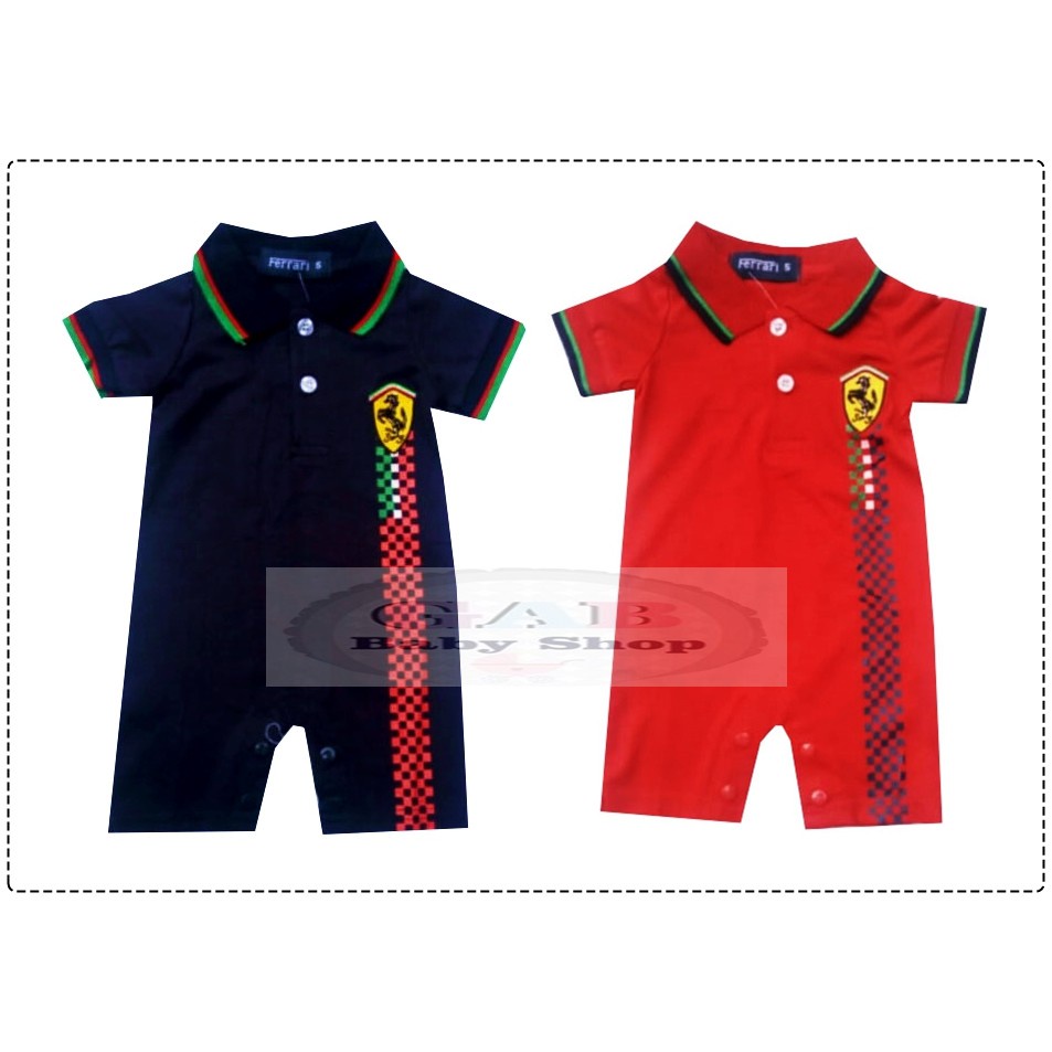 Romper Bayi Import Motif Ferrari