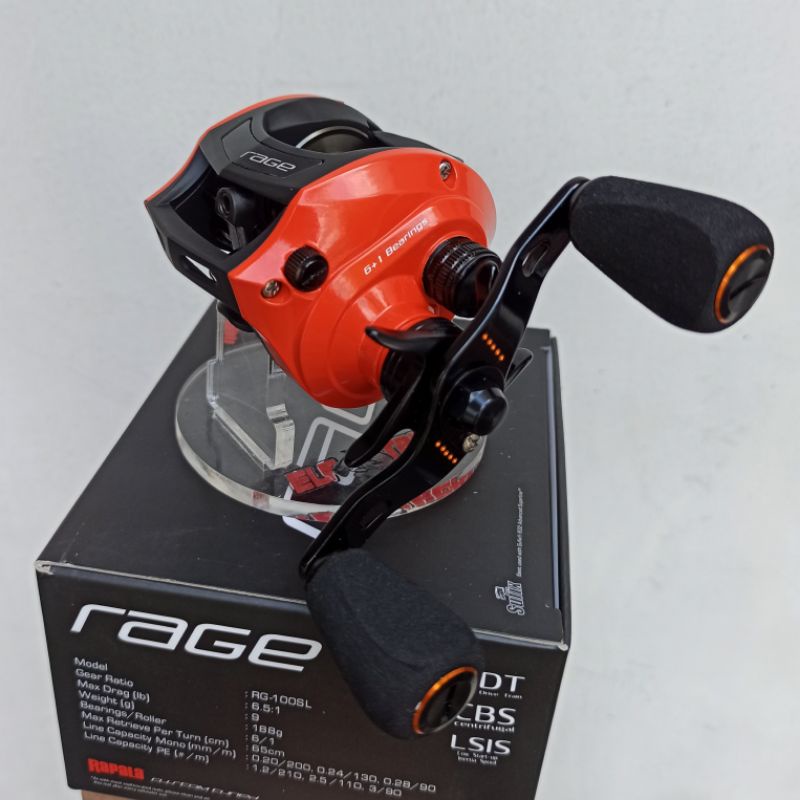 Reel BC Bait Casting Rapala Rage Handle Kiri RG-100SL
