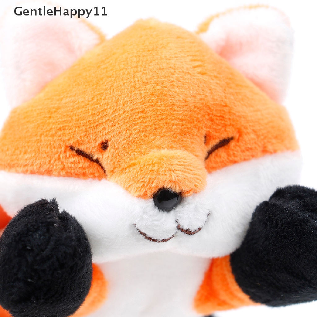 Gentlehappy 1Pc Bros / Pin Boneka Rubah Kartun Mini Bahan Plush Untuk Aksesoris Tas / Pakaian