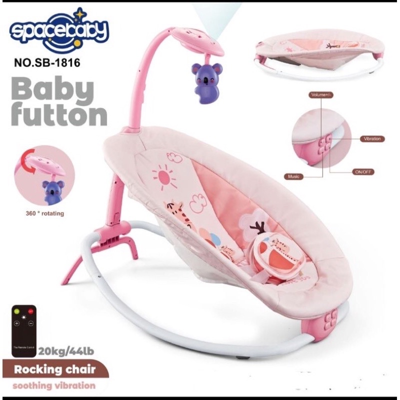 SPACEBABY Futton SB 1816 /MANUAL ROCKING CHAIR BOUNCER space baby baby futton SB 1816/KURSI GOYANG MANUAL BABY FUTTON BOUNCER SPACE BABY