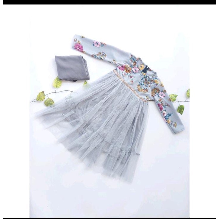 Gamis anak mix tile wollycrepe premium