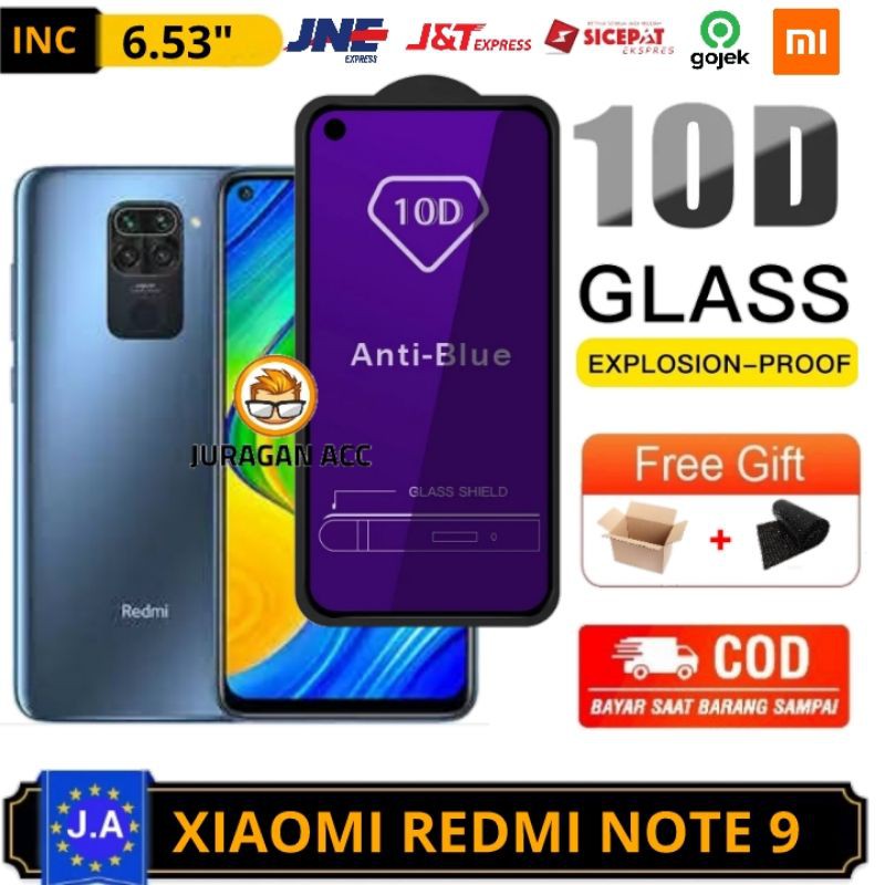 PREMIUM Tg Anti Gores Blue Light Xiaomi Redmi Note 9 Tempered Glass Redmi Note 9 Full Layar Screen