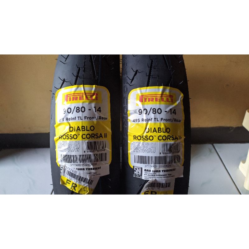 Ban luar PIRELLI DIABLO ROSSO CORSA 2 METIK 80/90 -14