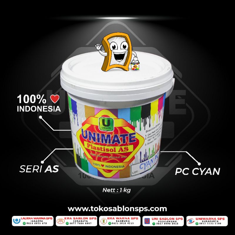 Plastisol Unimate CMYK @1kg
