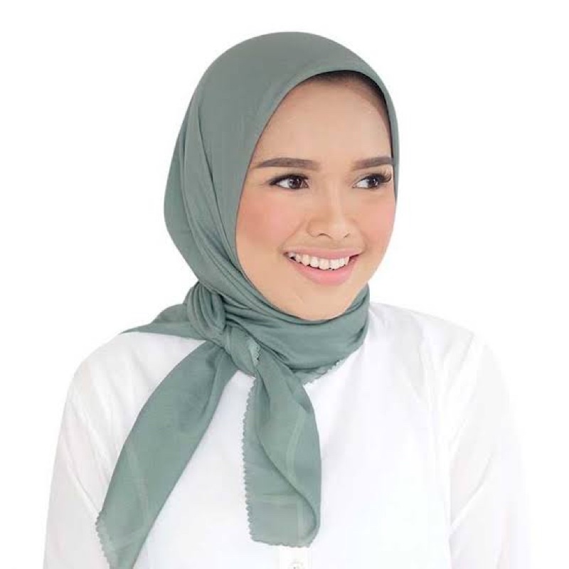 Buttonscarves Basic Voal Green Mileu As Is No box