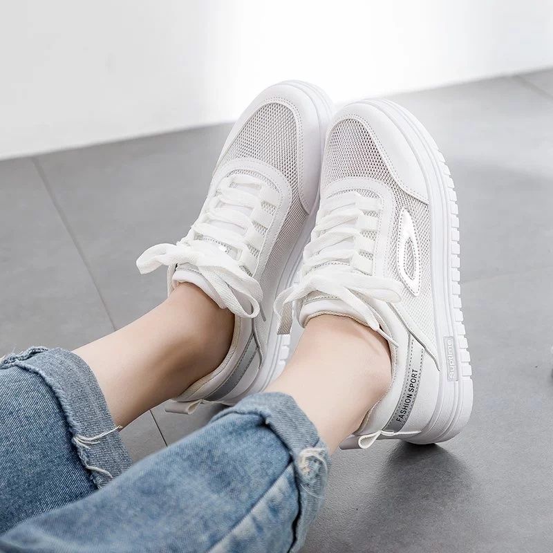 [Import] Taspopo 1019 Sepatu Sneaker Putih Wanita Fashion Korea