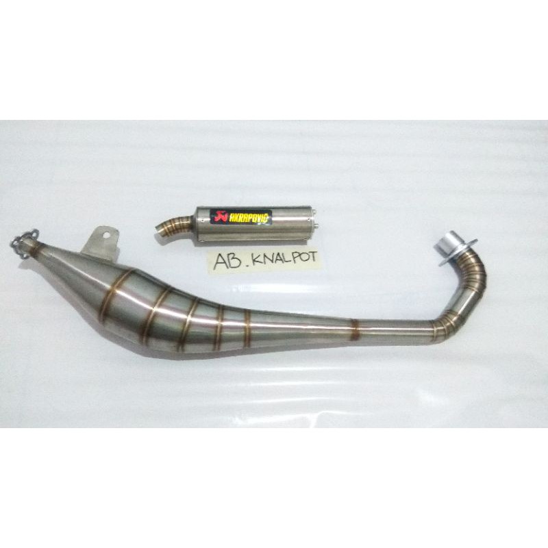 KNALPOT SATRIA 2 TAK KNALPOT SATRIA HIU KNALPOT SATRIA LUMBA SATRIA R 120 STAINLES AKRAPOVIC EXHAUST