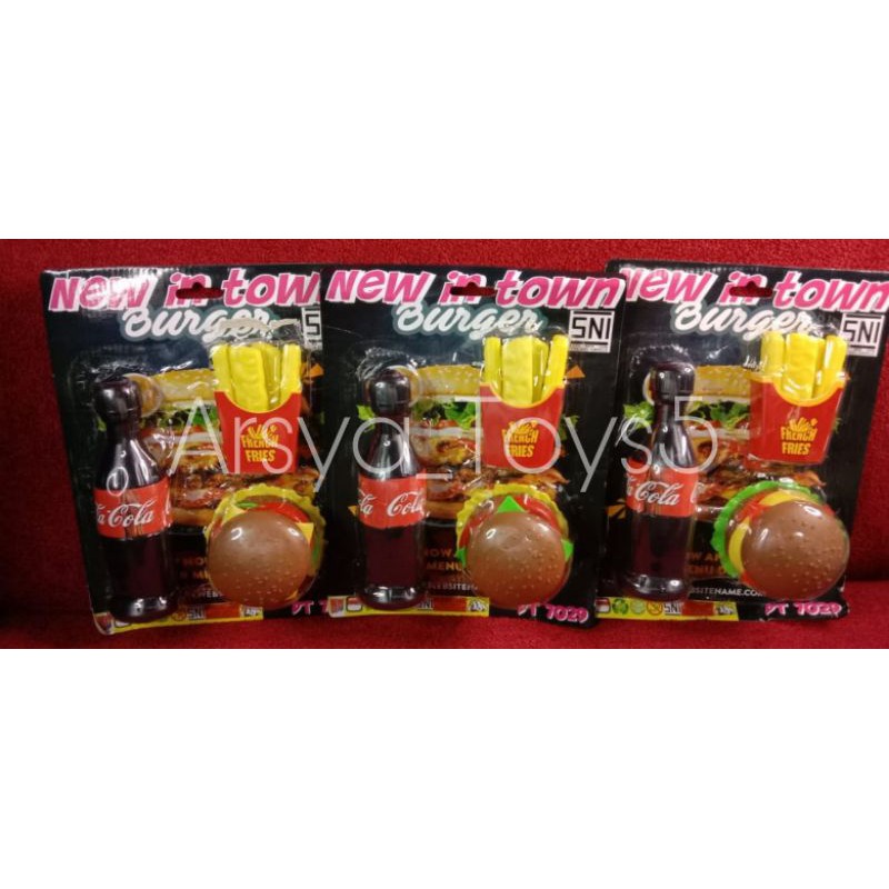 Mainan Miniatur Masakan Kentang Burger Coca Cola DT 7029