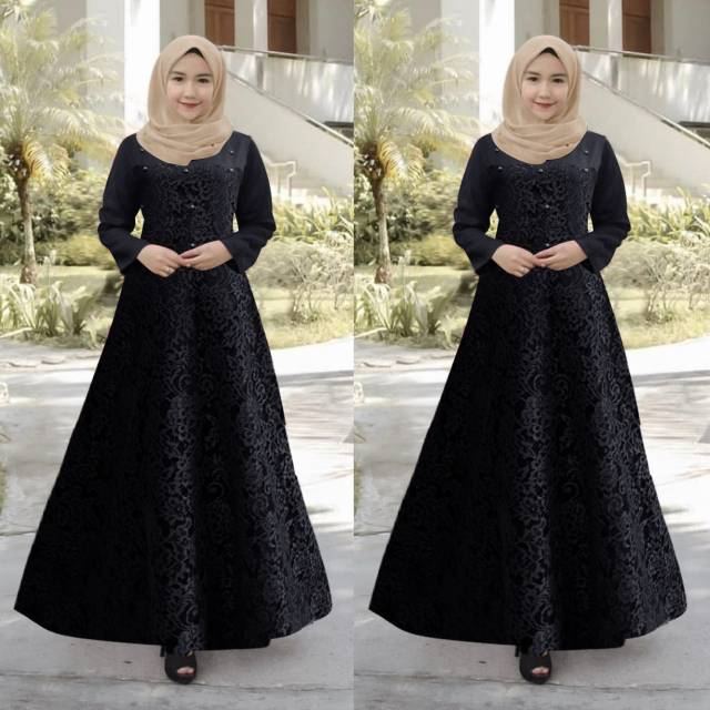 GAMIS MAXI GUCHIKA (SIZE S/M, L, XL,XXL) BRUKAT TIMBUL TULANG(GOOD QUALITY)(READY GAMIS ANAK)