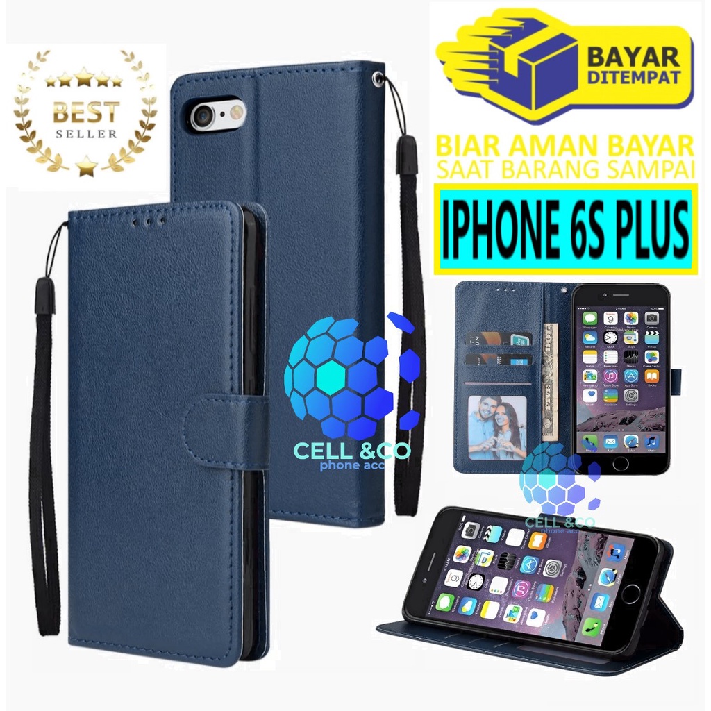 Flip cover IPHONE 6 PLUS/6S PLUS Flip case buka tutup kesing hp casing hp flip case leather wallet