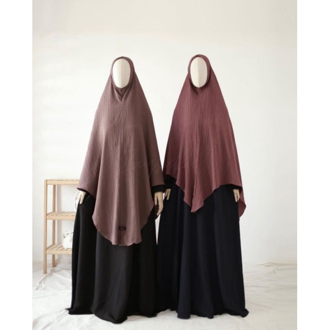 Khimar dagu softpad zaysaku warna green tea Medium