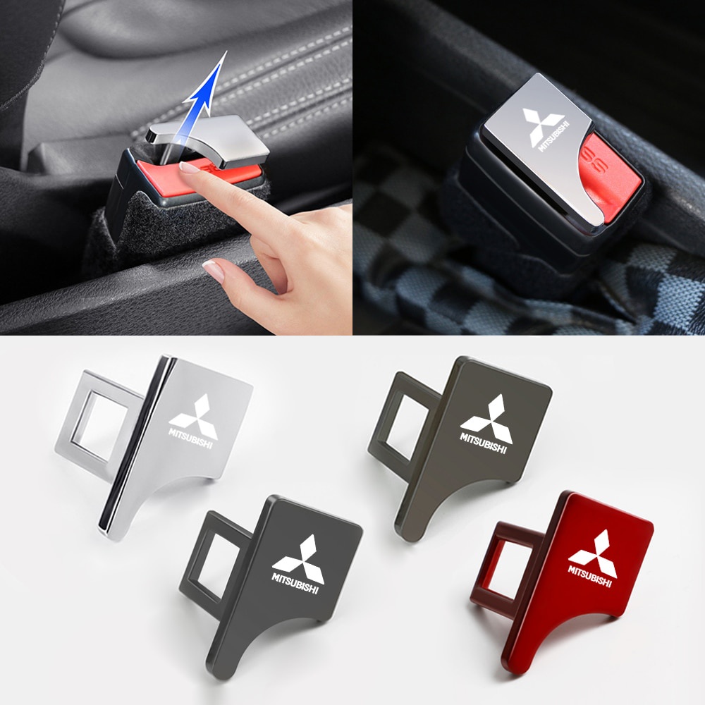 Klip Buckle Sabuk Pengaman Mobil Bahan Zinc Alloy Untuk Mitsubishi Xpander Mirage Horse Lancer Pajero Outlander Attrage