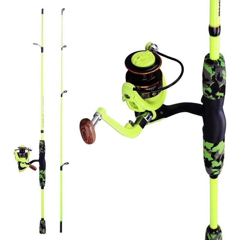 Set Joran Pancing 1.8M Spinning Rod With 12BB 5.0:1 Gear Ratio Spinning Fishing Reel Rod  Combo