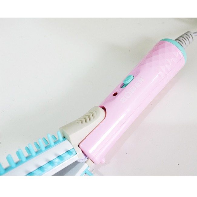 TERMURAH Mini iron brush 2in1 Sonar SN-013 , catokan 2in1 , sisir blow, sisir catok, catokan mini