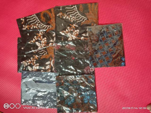 Kemeja Batik Lengan Pendek Hrb026 Kenongo Hem Pendek Padi Murah Keren M L Xl Batik Pria Wajik Biru
