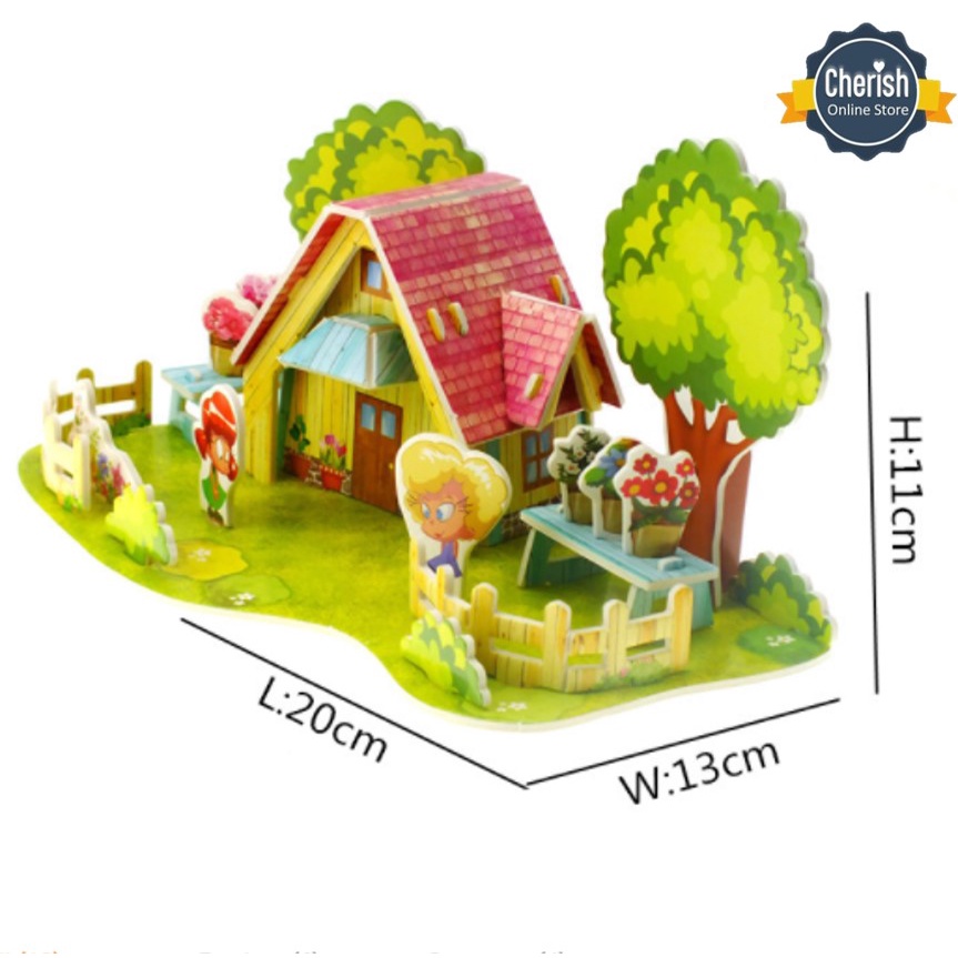 Mini 3D Puzzle GARDEN VILLAS | Pazel | Kado Anak - 1690-17