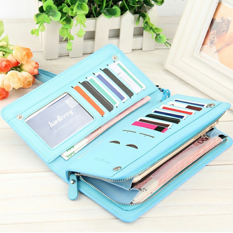 Dompet Panjang Wanita Dompet Kulit Lipat Baellerry N1502