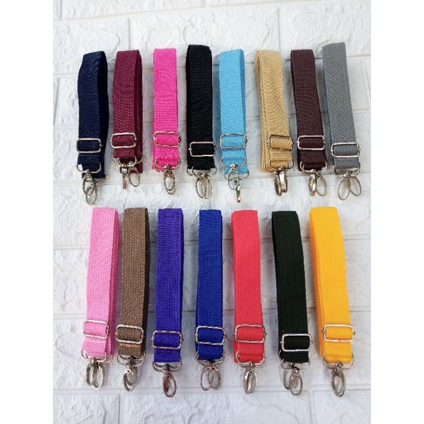 LONGSTRAP / BB-25 TALI TAS SELEMPANG POLOS UK 2,5CM KRB TEBAL CANTOLAN NIKEL PREMIUM