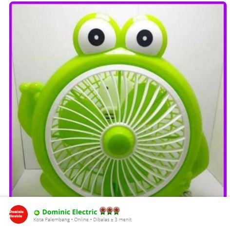 Kipas Angin Karakter 8" Meiko Keropi/ Kartun/Mini fan/ Listrik