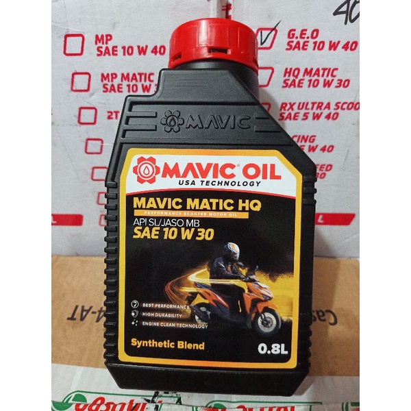 OLI MAVIC HQ 0.8 Liter Metic Sae 10W-30 / Oli Mavic 0.8 Metic