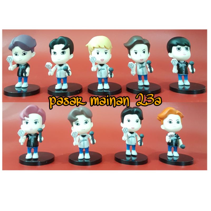 EXO X FIGURE KPOP EXO CHANYEOL KAI SUHO LAY CHEN DO XIUMIN BAEKHYUN SEHUN SET 8 TERMURAH