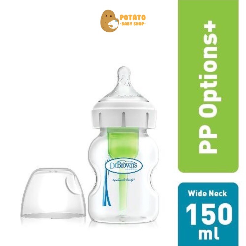 Dr. Brown’s 5oz / 150ml PP Wideneck Option+ Baby Bottle isi 1 / Botol Susu Dr Brown