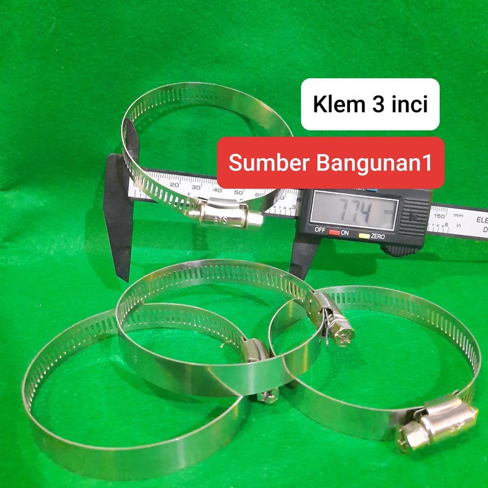 klem besi bulat 3" inci besar penjepit