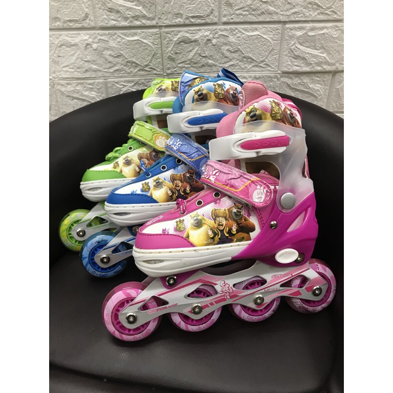 Inline Skate Roda Karet Piu Sepatu Roda Roller Skate Merk Power+Baut Bajaj