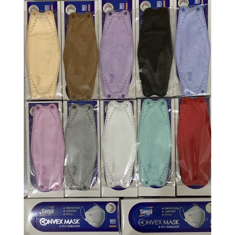 MASKER SENSI CONVEX MASK 4 PLY WARNA