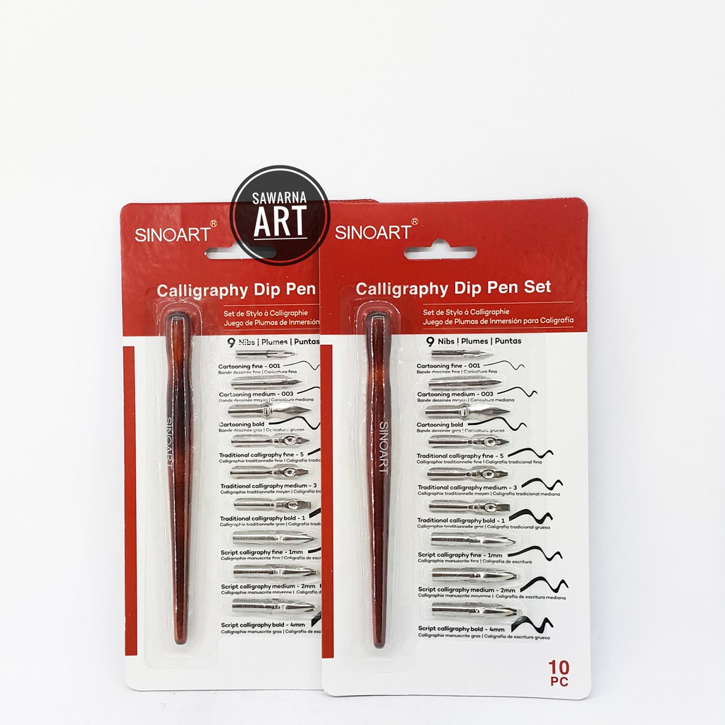 

Pena Kaligrafi Sinoart Calligraphy Dip Pen Set
