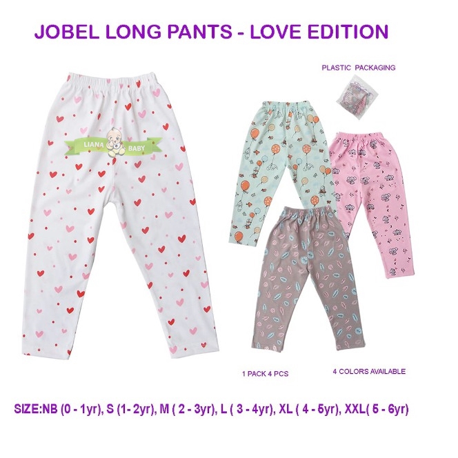 PNB149 CELANA PANJANG KAZEL JOBEL LONG PANTS LOVE EDITION