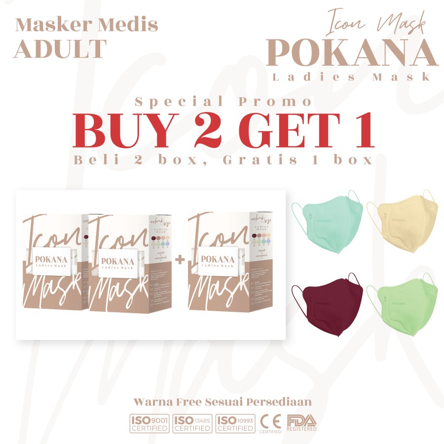 POKANA ICON (Ladies) 4ply Medical Mask