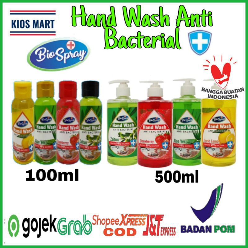 Sabun Cuci Tangan Hand Wash Anti Bacterial 100ml &amp; 500ml