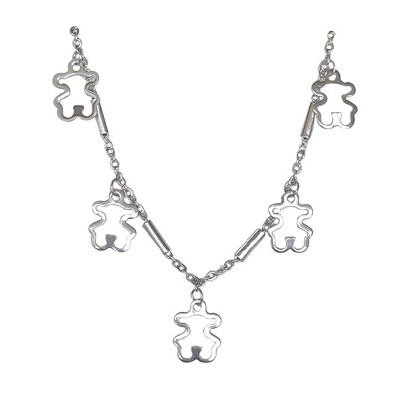 Siy Gelang Tangan Rantai Stainless Steel Motif Beruang Aksen Hollow Untuk Perhiasan Wanita