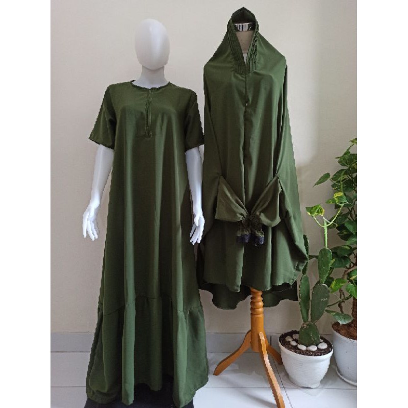 KHIMAR LENGAN SET GAMIS KUTUNG