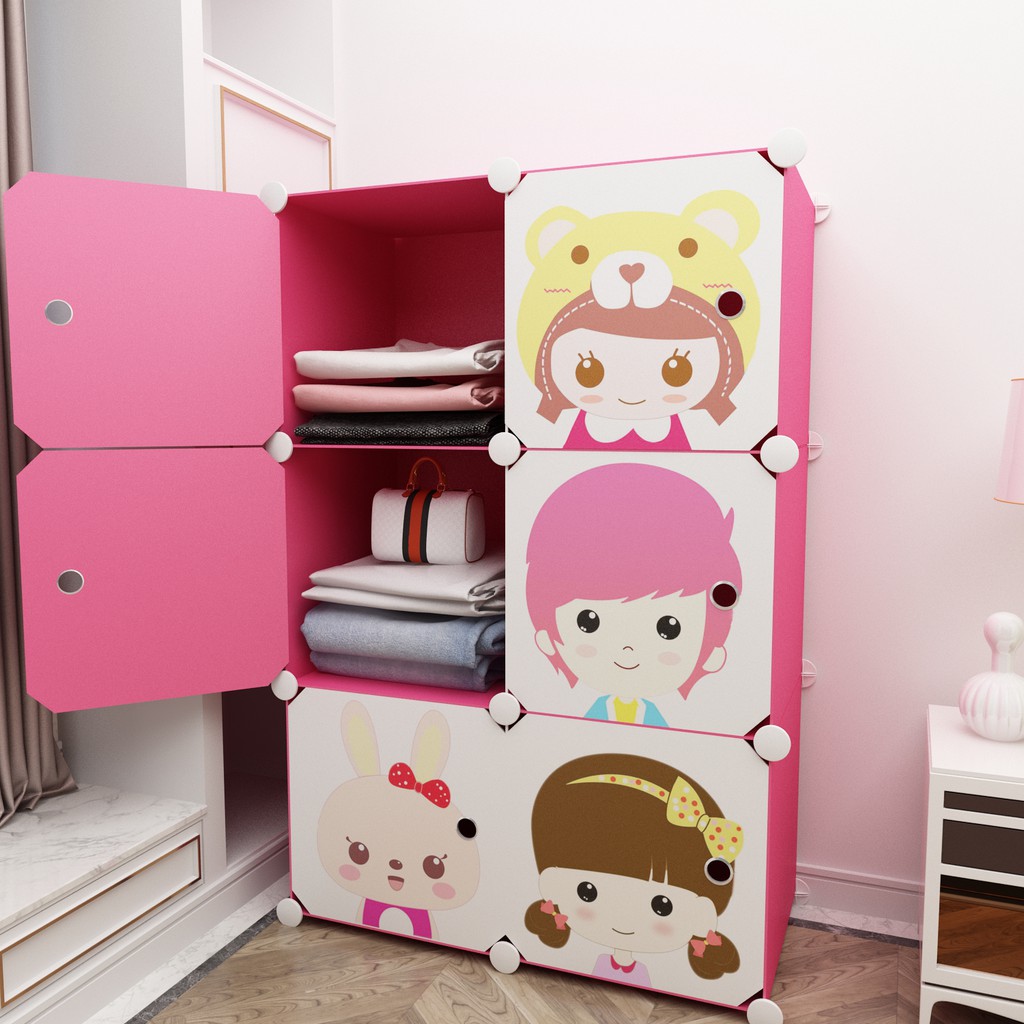LEMARI 6 PINTU bermotif OLL-603JL-5