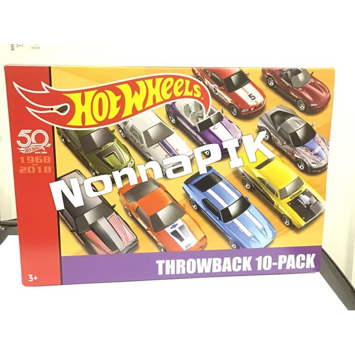 hot wheels 50th anniversary throwback 10pk