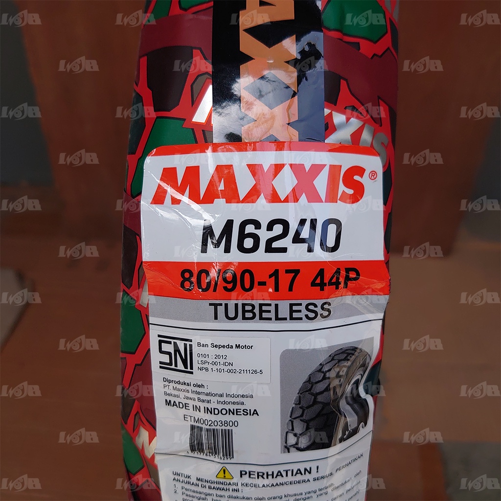 Ban Maxxis M6240 80/90-17 Ban Luar Motor Tubeless Sport Dual Purpose Depan Belakang