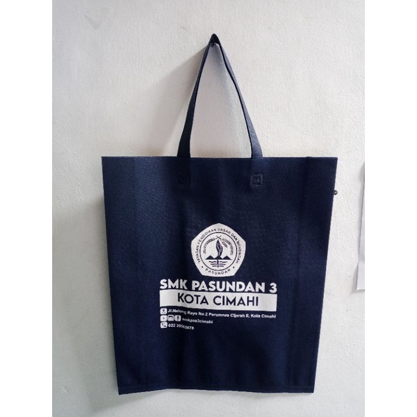 TAS SPUNBON SABLON COUTOM 38X45 TAS UNTUK SEMBAKO TASYAKURAN PROMOSI TOKO OFLEN ONLEN