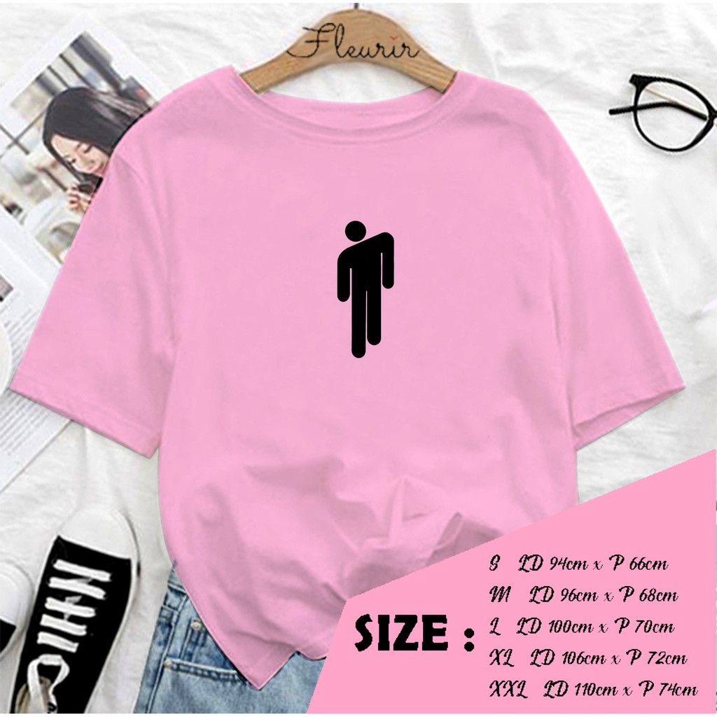 FLEURIR - KAOS BILLIE EILISH LOGO WANITA DEWASA LENGAN PENDEK TEE UNISEX
