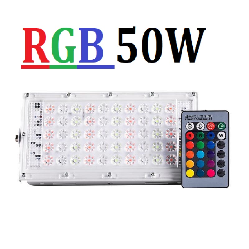 [WS] Light IP65 Lampu Tembak 50WAT WARNA WARNI LAMPU SOROT 50W  RGB SMD LED Flood