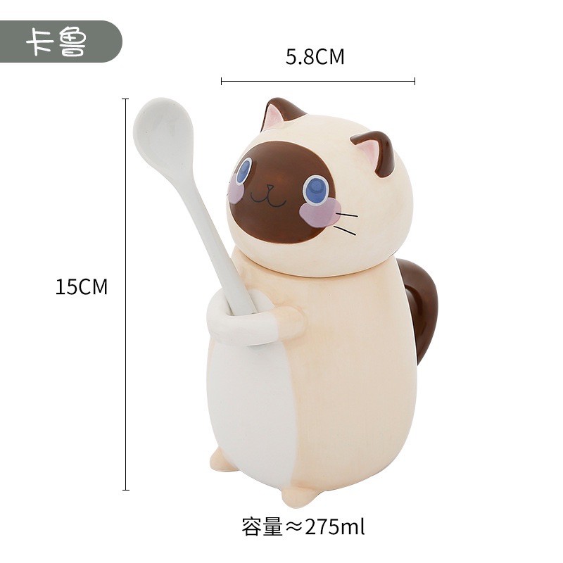 mug dan patung lucu kucing berbagai variasi unik dan lucu bahan keramik import dengan kotak dan streofoam packaging-6