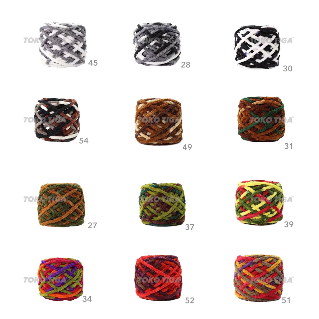 Benang Rajut Handuk / Chunky Chenille Yarns Import - 3 (CH8)