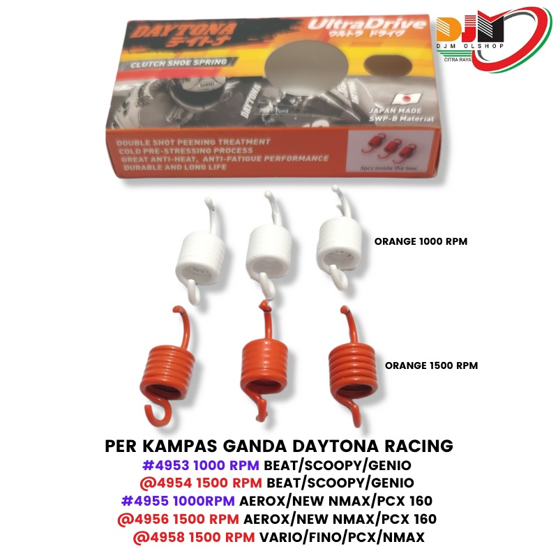 Daytona Per kampas Ganda Racing Beat Mio Genio Aerox Vario Pcx Nmax DLL