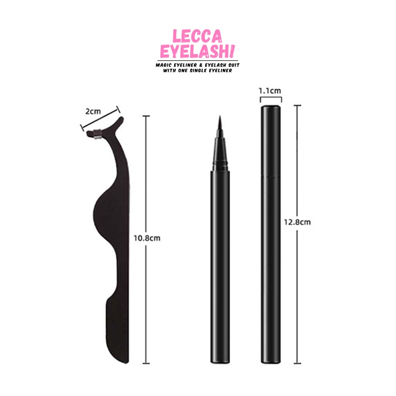 BULU MATA PALSU MAGIC EYELINER &amp; EYELASH LANGSUNG NEMPEL PAKETAN SET 3 PAIRS AKSESORIS HIASAN MATA WANITA MERK LECCA