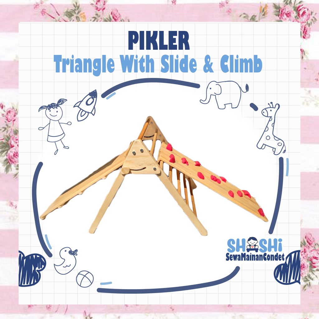 Sewa  Pikler Triangle With Slide n Climb