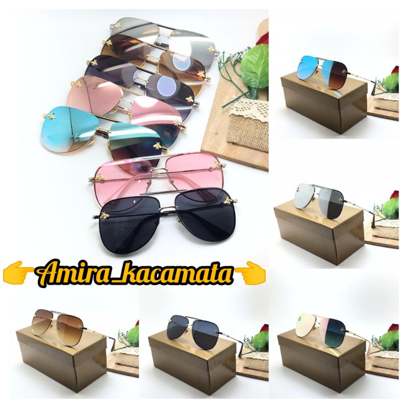 [BISA COD√]KACAMATA FASHION WANITA KACAMATA SUNGLASSES/GUCCI/LENSA UV SUPER PREMIUM