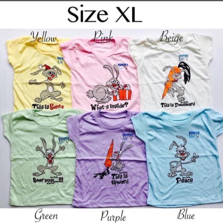 Kaos Oblong Size XL Anak Bayi Harian Singlet Lucu Terlaris Lembut